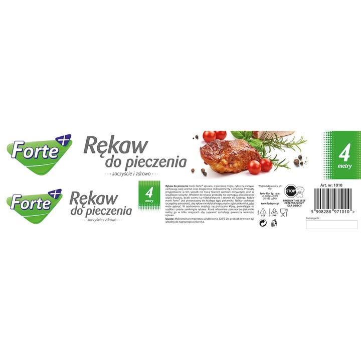 Folie de copt 4m, Forte+, material PET, set 1 buc.