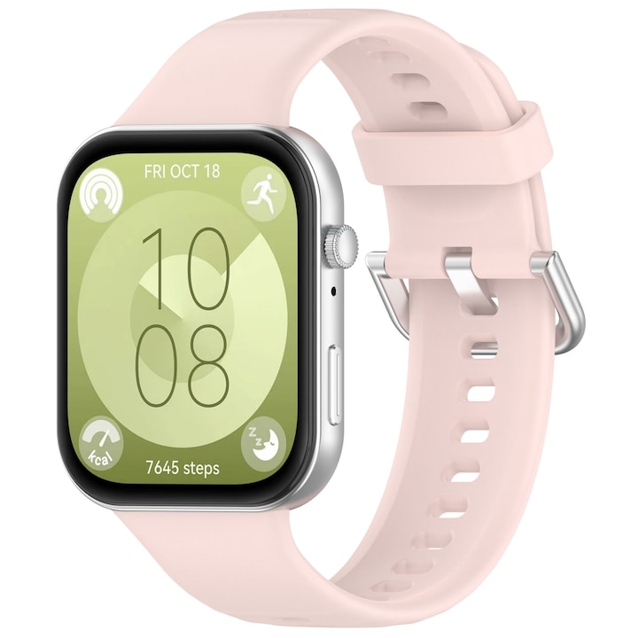 Curea Silicon pentru Huawei Watch Fit 4 / Fit 4 Pro / Fit 3 – moale, reglabila si rezistenta la apa, Roz