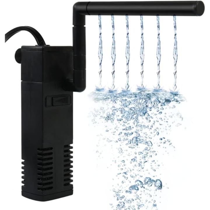Filtru acvariu cu pompa de apa 20W, pentru acvarii 80-250L, debit ajustabil, efect de cascada