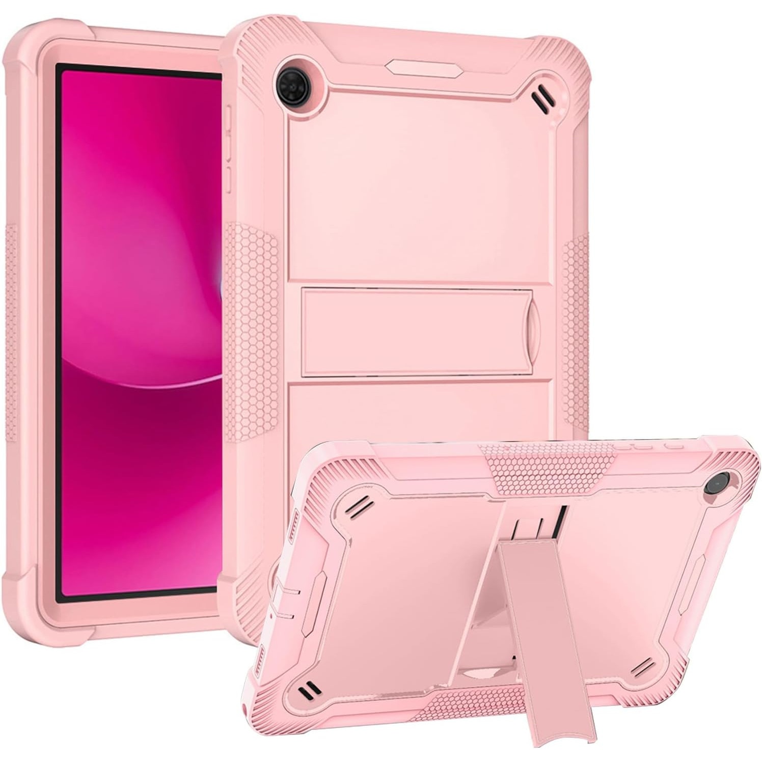 Husa Sigloo, pentru tableta Samsung Tab A 2019, 10.1'', T510/T515, Suport Kickstand, Protectie Completa, Design Antishoc, Roz Gold