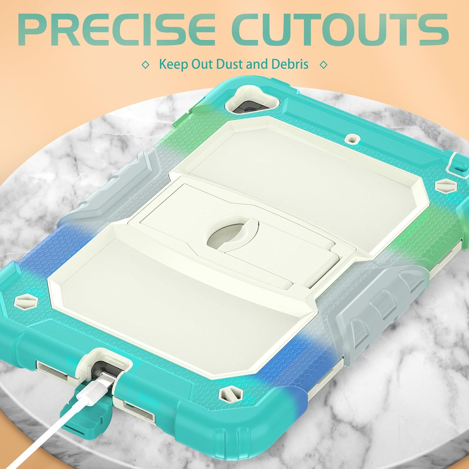Husa Sigloo pentru iPad Mini 4/5 (2015/2019), 7.9" –Protectie Antisoc, Suport Reglabil, Curea de Umar, Albastru