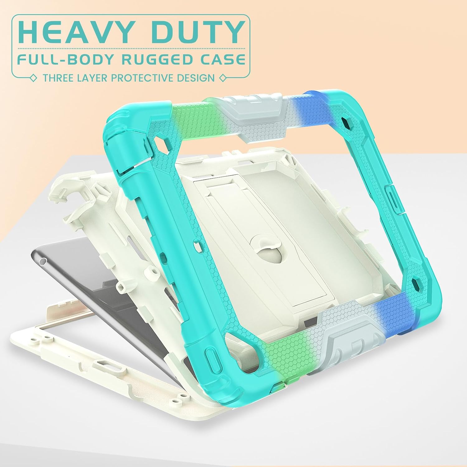 Husa Sigloo pentru iPad Mini 4/5 (2015/2019), 7.9" –Protectie Antisoc, Suport Reglabil, Curea de Umar, Albastru