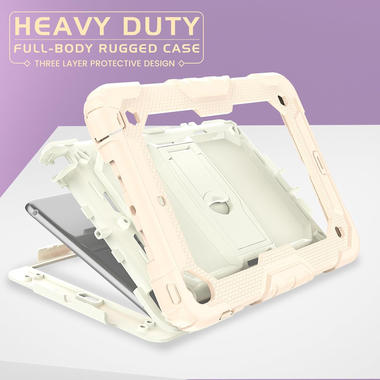 Husa Sigloo pentru iPad Mini 4/5 (2015/2019), 7.9" –Protectie Antisoc, Suport Reglabil, Curea de Umar, Roz