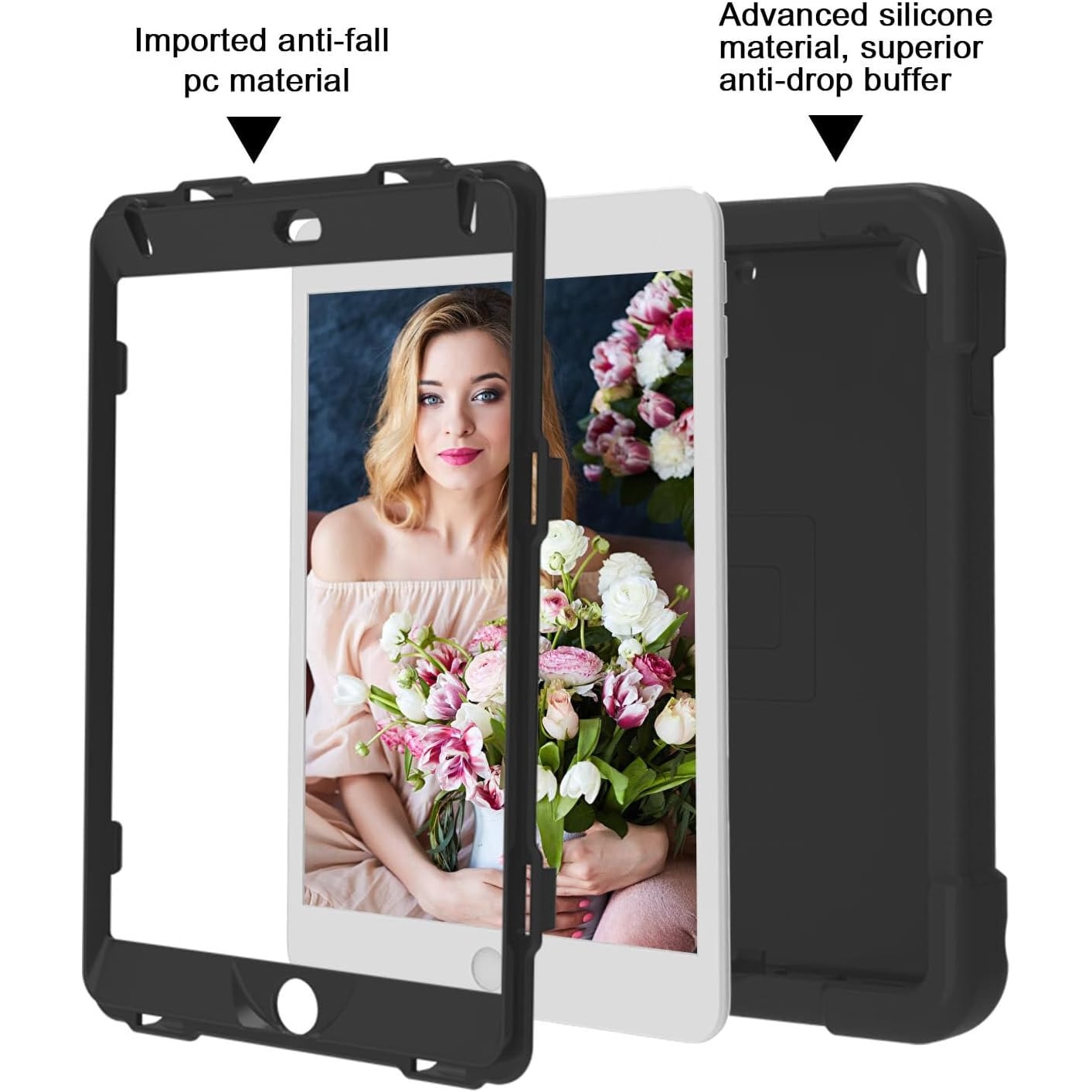 Husa Sigloo pentru iPad Mini 4/5 (2015/2019), 7.9" –Protectie Antisoc, Suport Reglabil, Design Usor, Negru