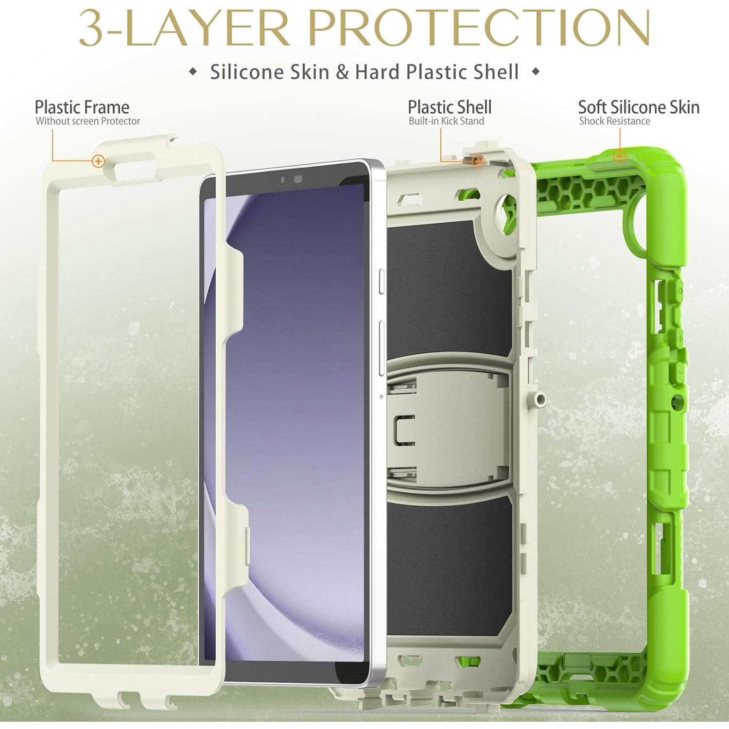 Husa Sigloo pentru iPad Mini 4/5 (2015/2019), 7.9" –Protectie Antisoc, Suport Reglabil, Verde praz