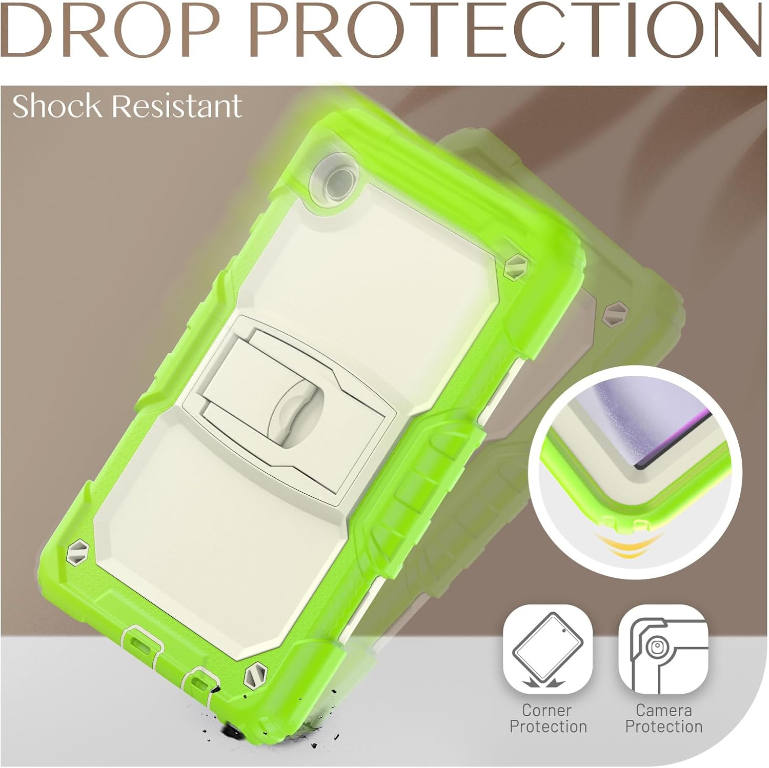 Husa Sigloo pentru iPad Mini 4/5 (2015/2019), 7.9" –Protectie Antisoc, Suport Reglabil, Verde praz