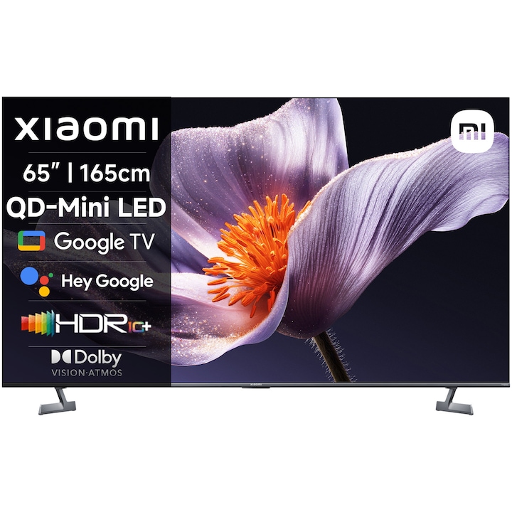 Televizor Xiaomi Mini LED S Pro, 165 cm, Smart Google TV, 4K Ultra HD, 100 Hz, Clasa G (Model 2025)
