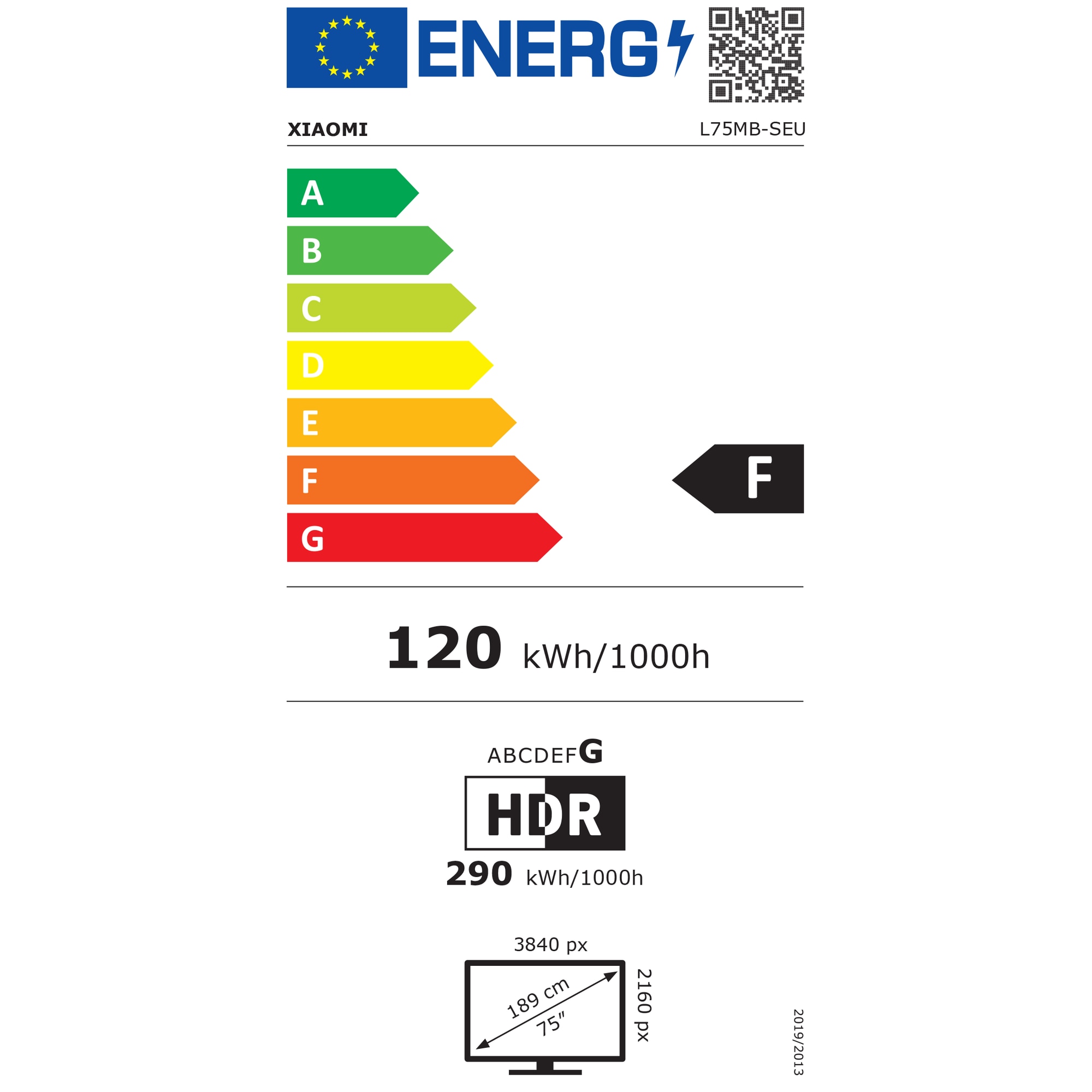 Televizor Xiaomi Mini LED S Pro, 189 cm, Smart Google TV, 4K Ultra HD, 100 Hz, Clasa F (Model 2025)