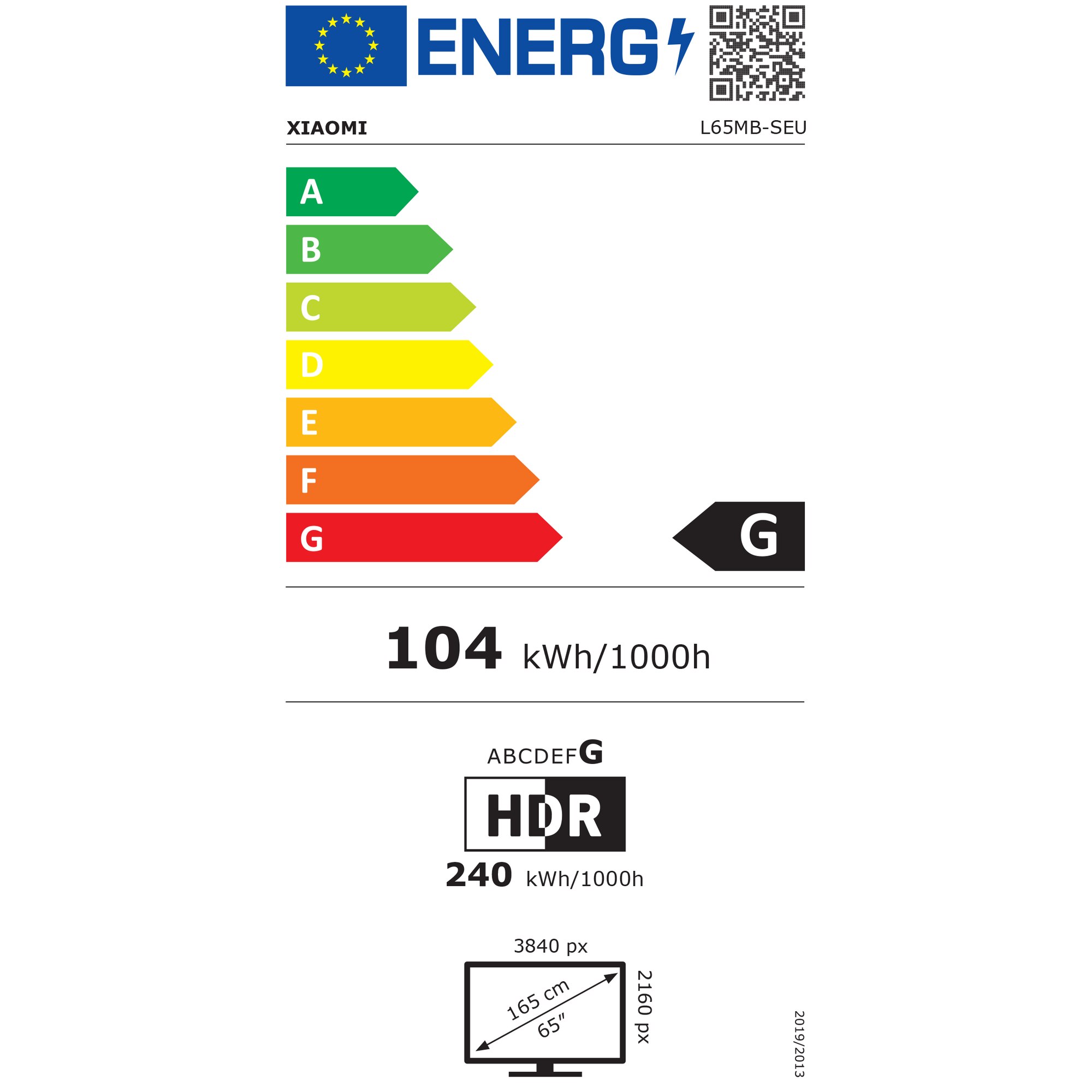 Televizor Xiaomi Mini LED S Pro, 165 cm, Smart Google TV, 4K Ultra HD, 100 Hz, Clasa G (Model 2025)