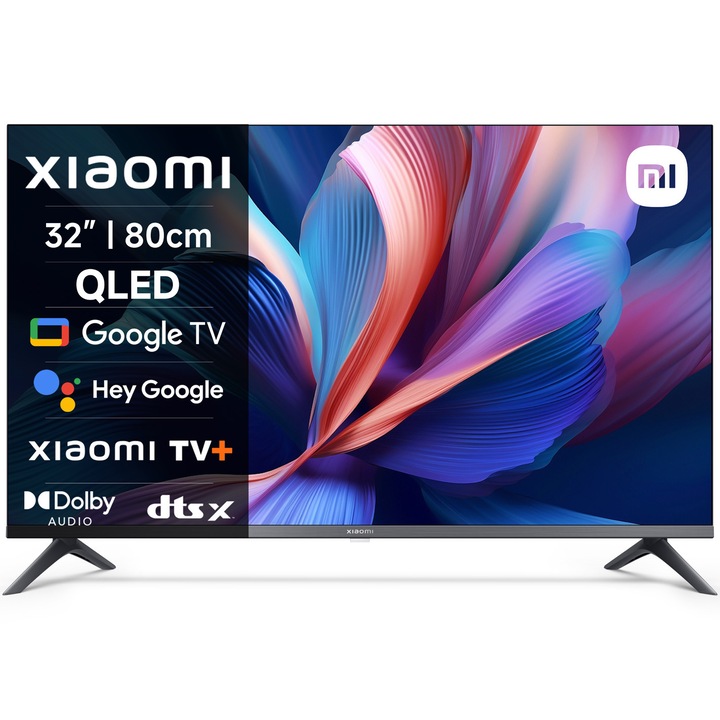 Телевизор Xiaomi QLED A Pro, 32" (80 см), Smart Google TV, 4K Ultra HD, Клас E (Модел 2025)
