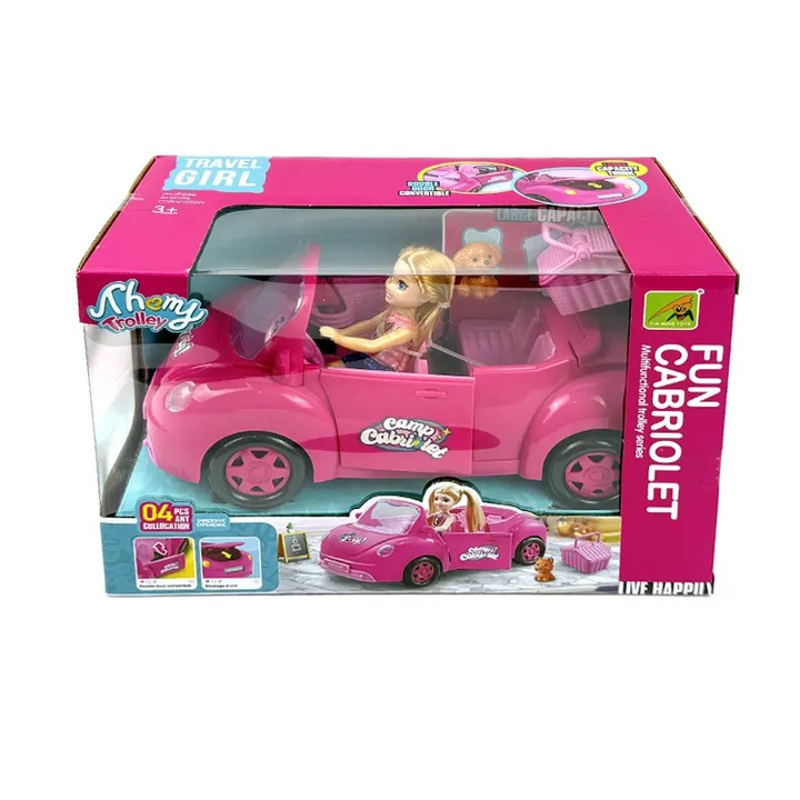 Babakészlet, kabrióval, nyitható ajtók és csomagtartó