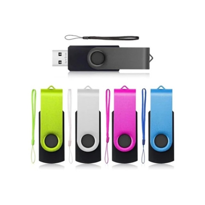 5 db 32 GB-os USB memória, többszínű, fém, USB 2.0