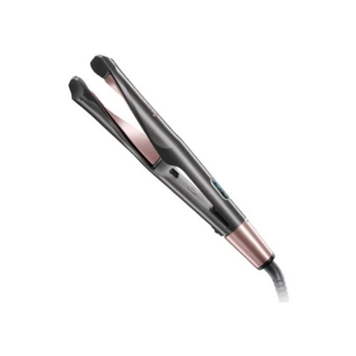 Ondulator 2 in 1 cu placi curbate pentru indreptare si ondulare