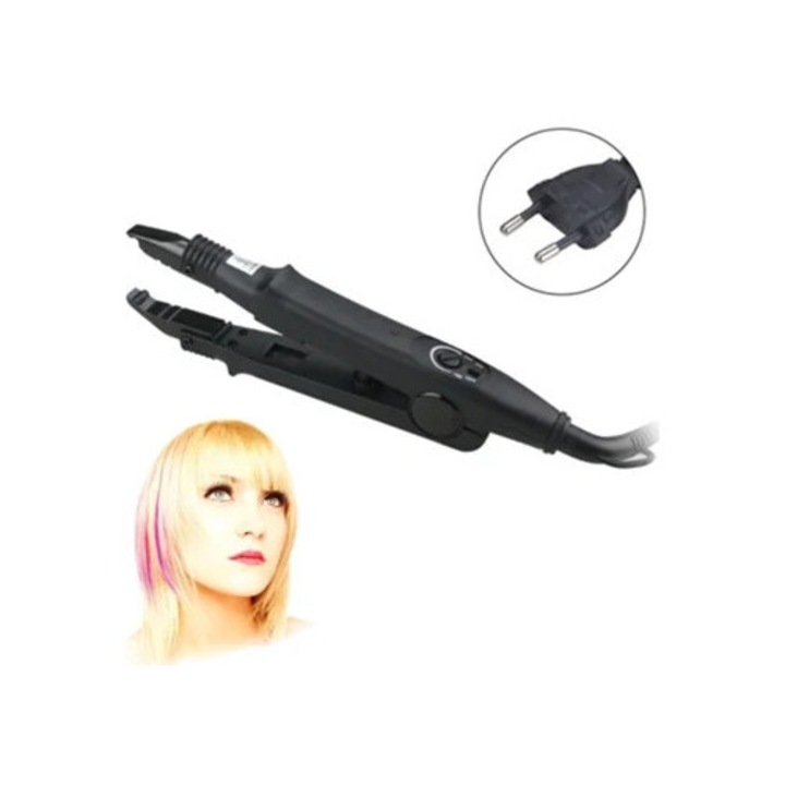 Placa de indreptat parul profesionala, set, 220V, negru