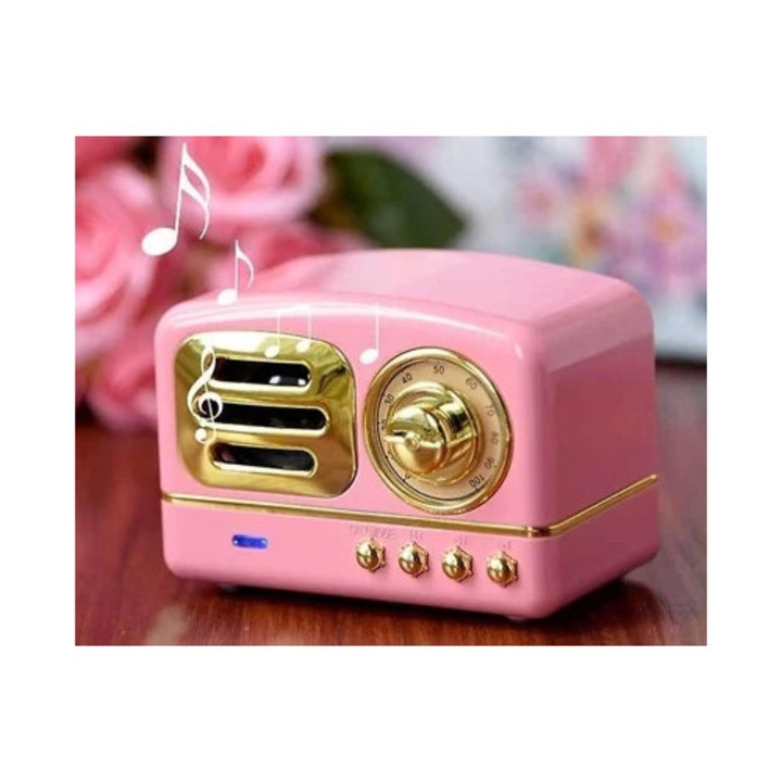 Radio portabil retro cu Bluetooth, 30x15x10cm