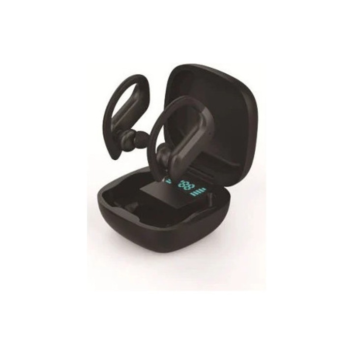 Casti Wireless MD03-1 Bluetooth True Wireless, In Ear, Microfon, Negru