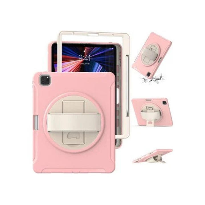 Husa tableta compatibila cu iPad Pro 12.9 (2021), roz