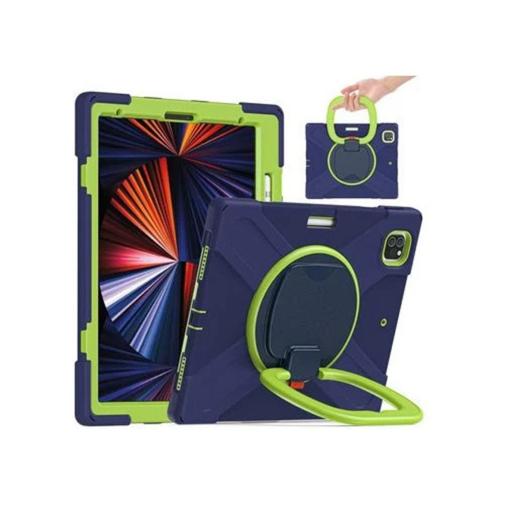 Husa tableta compatibila cu iPad Pro 12.9 (2021), albastra