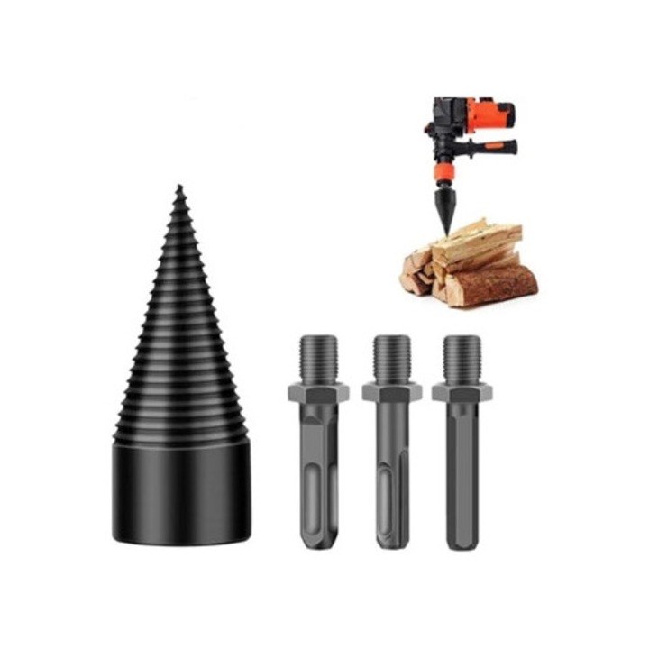 Csavarhúzó 42 mm-es, acél fafúróhegy, 3 markolattal és kesztyűvel ellátott készlet