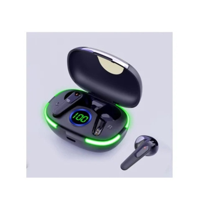Casti Wireless True Wireless Pro 80, Bluetooth, impermeabile IPX4, negru