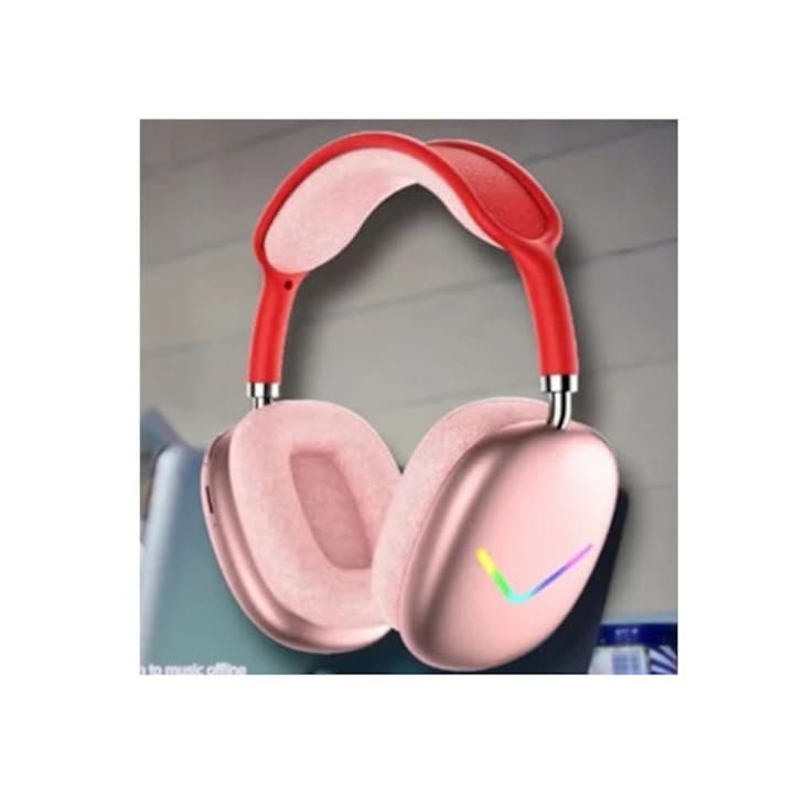 Vezeték nélküli fejhallgató, világító LED, játékhoz, piros