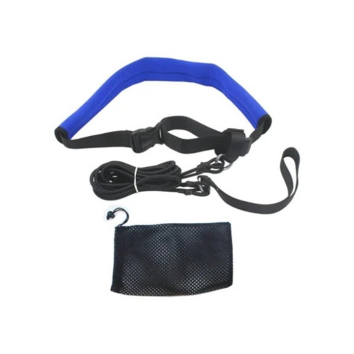 Centura de antrenament pentru inot cu benzi de rezistenta, accesorii sporturi acvatice, confortabila, pentru piscina, hotel, acasa