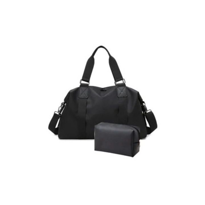 Hétvégi sporttáska, cipő és nedves rekesz, J1, fekete