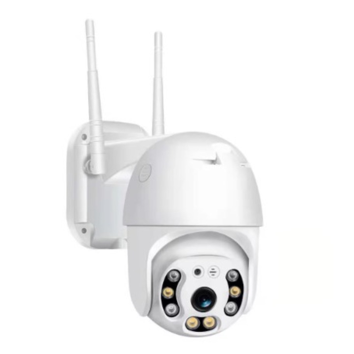 BeSmart WIFI megfigyelő kamera, 2MP 1080p, Full HD, vízálló, kétirányú kommunikáció, mozgásérzékelő, fényaktiválás, fehér