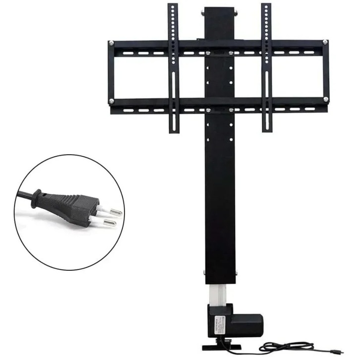 Lift TV Motorizat Electric, inaltime reglabila 700mm, capacitate 80kg, negru, pentru televizoare de 26-57 inch