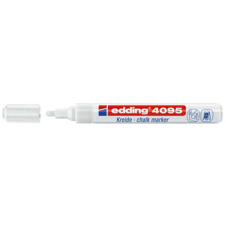 Marker pentru sticla Edding 4095 2-3MM alb ED040959