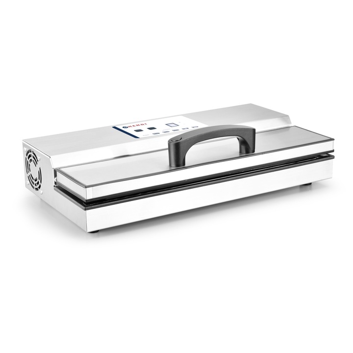 Masina ambalare vacuum Hendi Kicthen Line, 650W, compatibil pungi gofrate si role, Argintiu/Negru