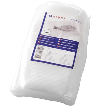 Pungi vacuum gofrate Hendi, 250X350mm, 2 starturi, grosime 75 microni, filtru UV, 100 buc Pungi vacuum gofrate Hendi, 250X350mm, 2 starturi, grosime 75 microni, filtru UV, 100 buc