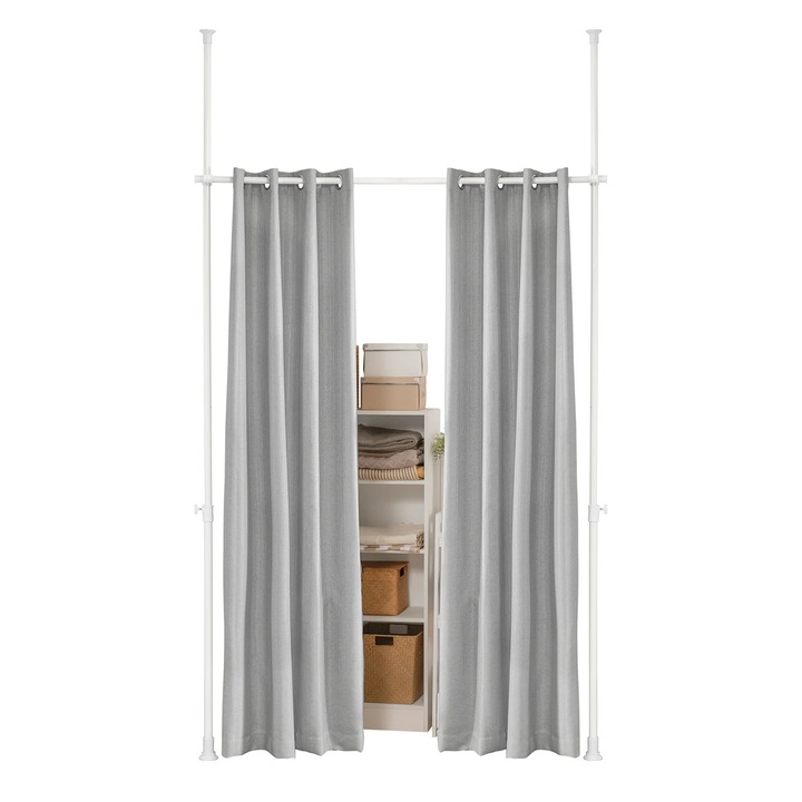 Perdea Telescopica KLS12, Adjustabila, Parasolar, Termopardina, Vizibilitate Dulap, Ideala pentru living sau birou
