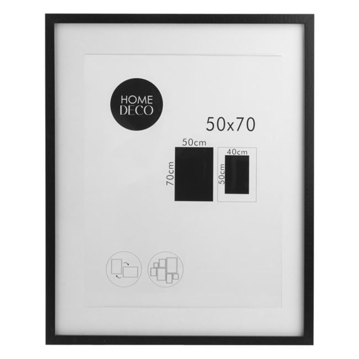 Tablou Decorativ Paspartu din Lemn Negru – 54x74 cm, Design Elegant si Modern pentru Casa sau Birou