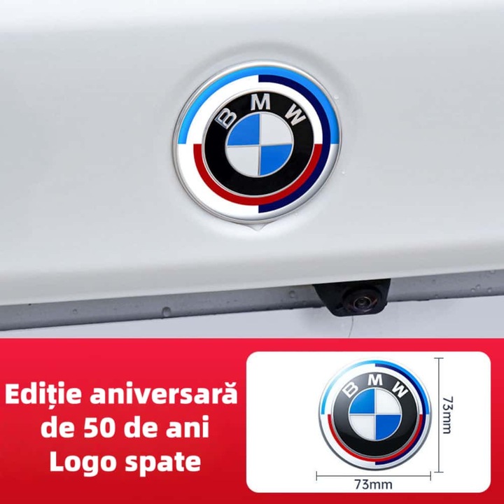 ARRRD® Jelvény BMW csomagtartó 74mm - Luxus design, tartós anyag, univerzális kompatibilitás