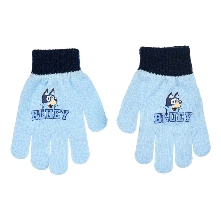 Manusi textil pentru copii Bluey 34047, Albastru deschis, Unica