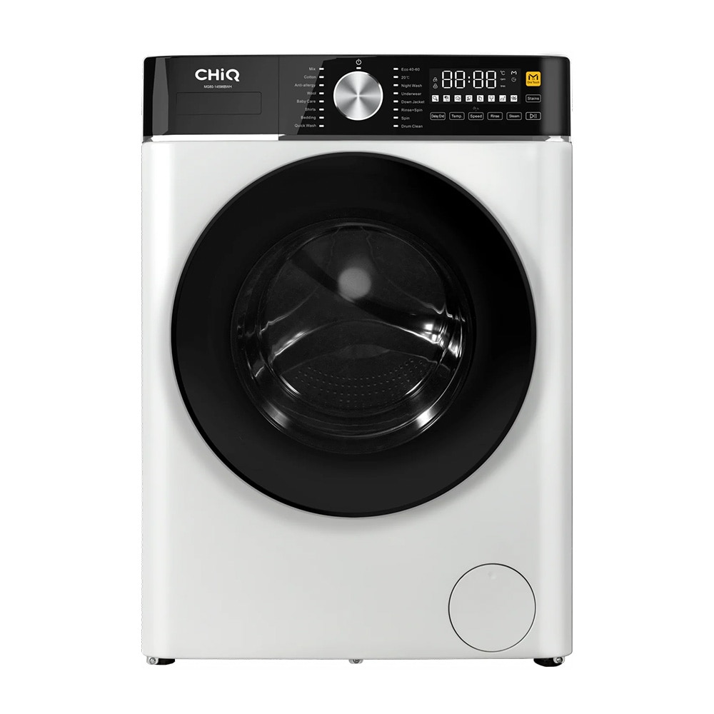 Masina de spalat rufe ChiQ MG80-14596BWH, Inverter, Steam, Alba, 8 kg, 1400 rpm