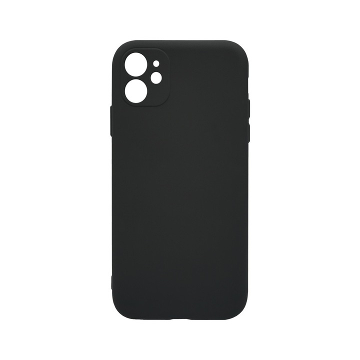 BestCase Калъф със стъклен протектор, съвместим с Apple iPhone 11, интериор от микрофибър, черен