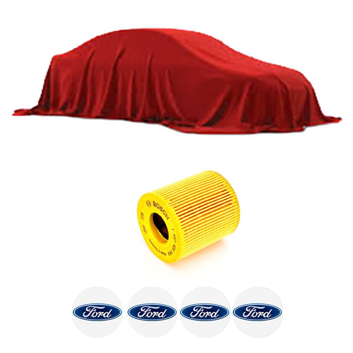 Filtru ulei FORD KUGA I VAN TDCi 4x4 din 2010-2012 KW 103 CP 140 CMC 1997, auto, Bosch, 4x Stickere auto cu FORD