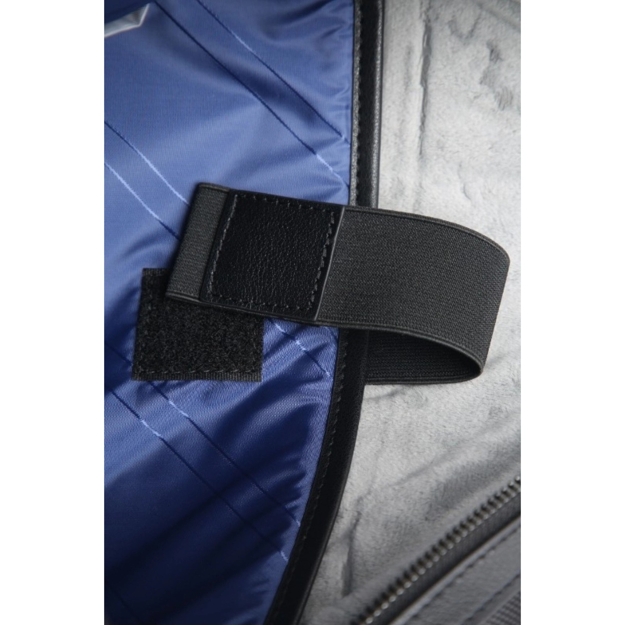 Geanta neagra pentru laptop din piele si material textil