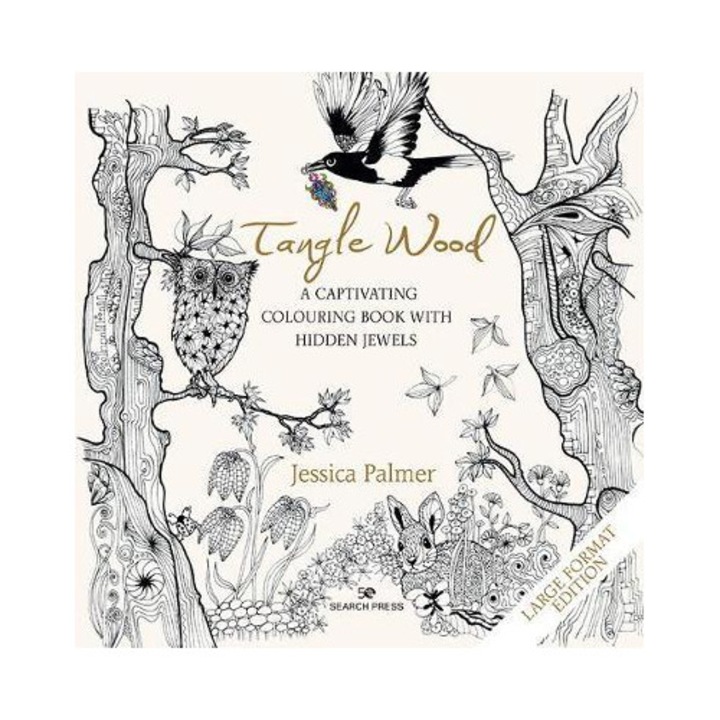 Tangle Wood - Carte de colorat cu diamante ascunse, Jessica Palmer, 2023