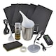 Kit restaurare faruri auto cu polimer lichid 600ml, accesorii si alimentare duala 12V / 220V