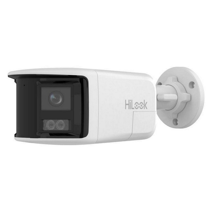Camera supraveghere IP Hikvision HiLook IPC-B480HAD-LUF/SL, 8MP, PoE, Smart Hybrid Light, slot microSD, audio bidirectional, alarma stroboscopica, PoE, IP67