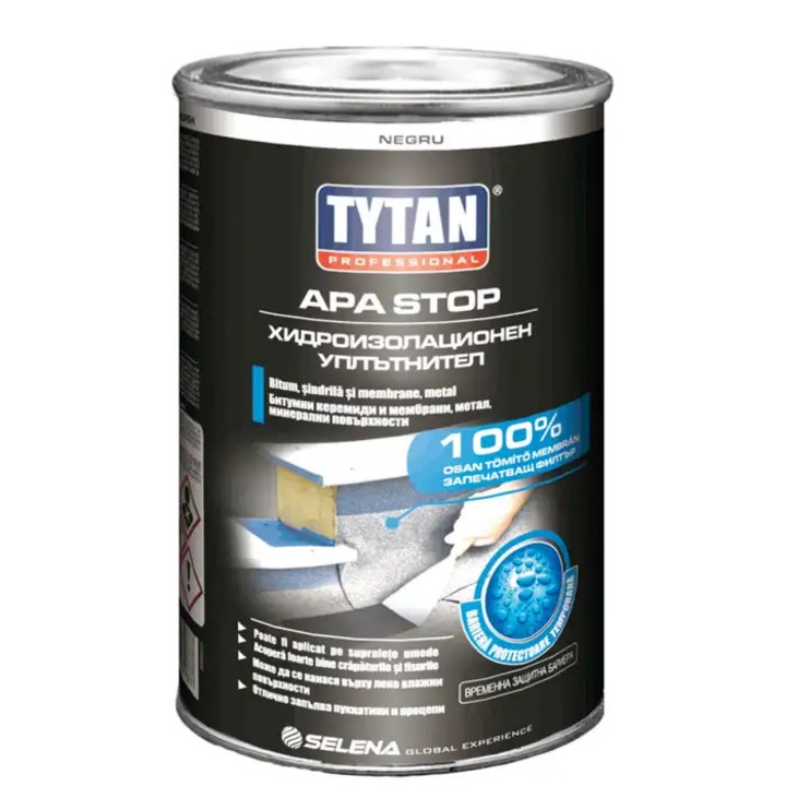 Bitumenes paszta vízszigeteléshez, Apa Stop Tytan Professional, 1 kg