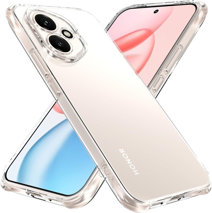 BestCase® Husa Anti Shock TPU + Folie de sticla inclusa Compatibila cu Honor 400, Transparenta