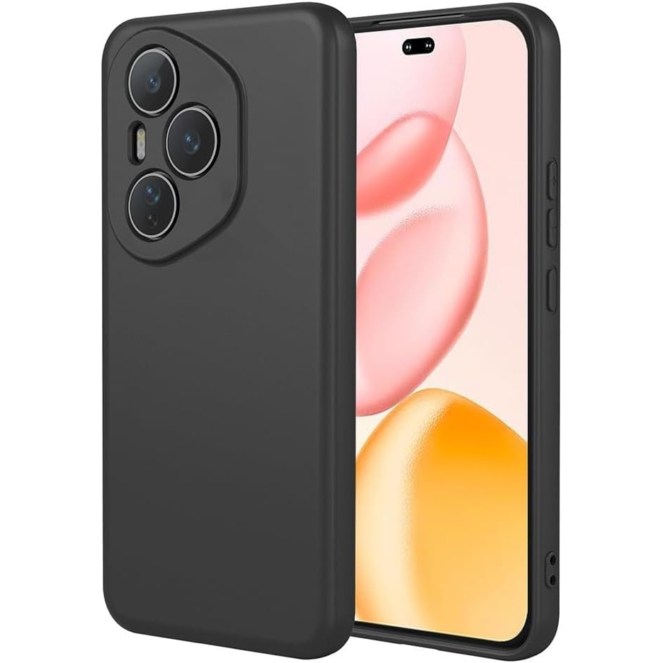 BestCase® Husa TPU Ultra Slim 0.8mm + Folie de sticla inculsa Compatibila cu Honor 400 Pro, Negru mat