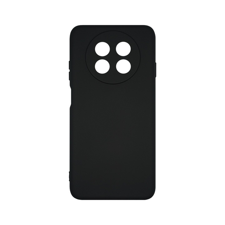 BestCase® Премиум силиконов калъф + включено стъклено фолио, съвместим с Huawei nova Y91, интериор с микрофибър, черен