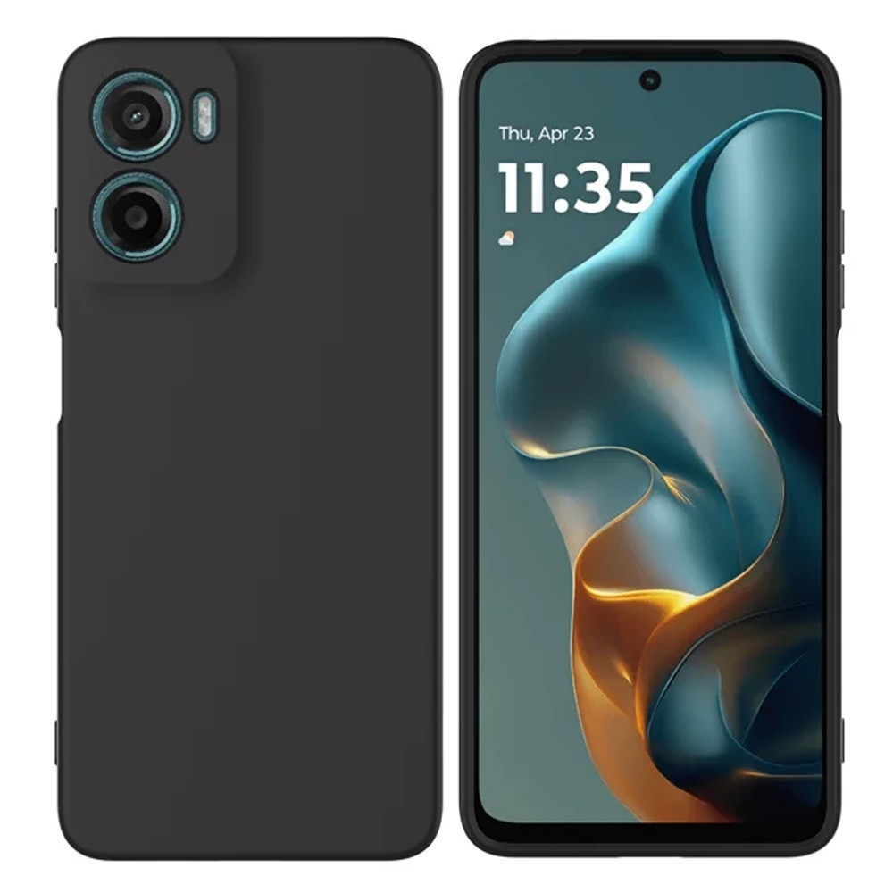 BestCase® Husa TPU Ultra Slim 0.8mm + Folie de sticla inculsa Compatibila cu Motorola Moto G05, Negru mat