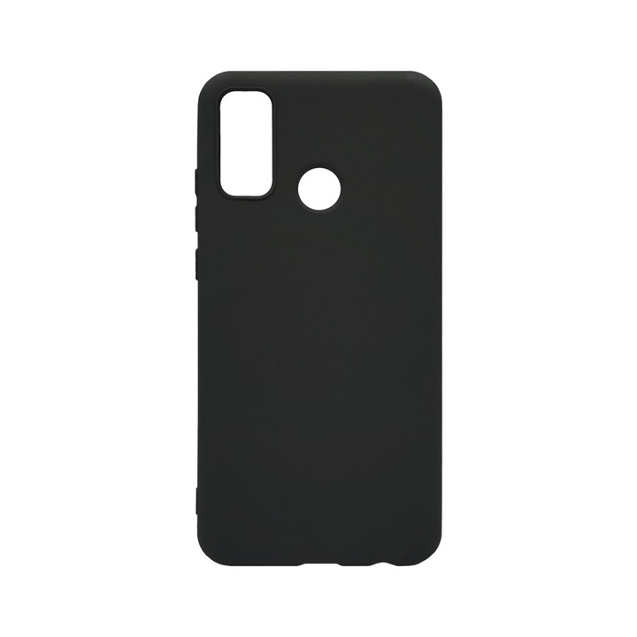 BestCase® Ултра тънък TPU калъф 0.8mm + Включен стъклен протектор, съвместим с Huawei P Smart 2020, Матово черен