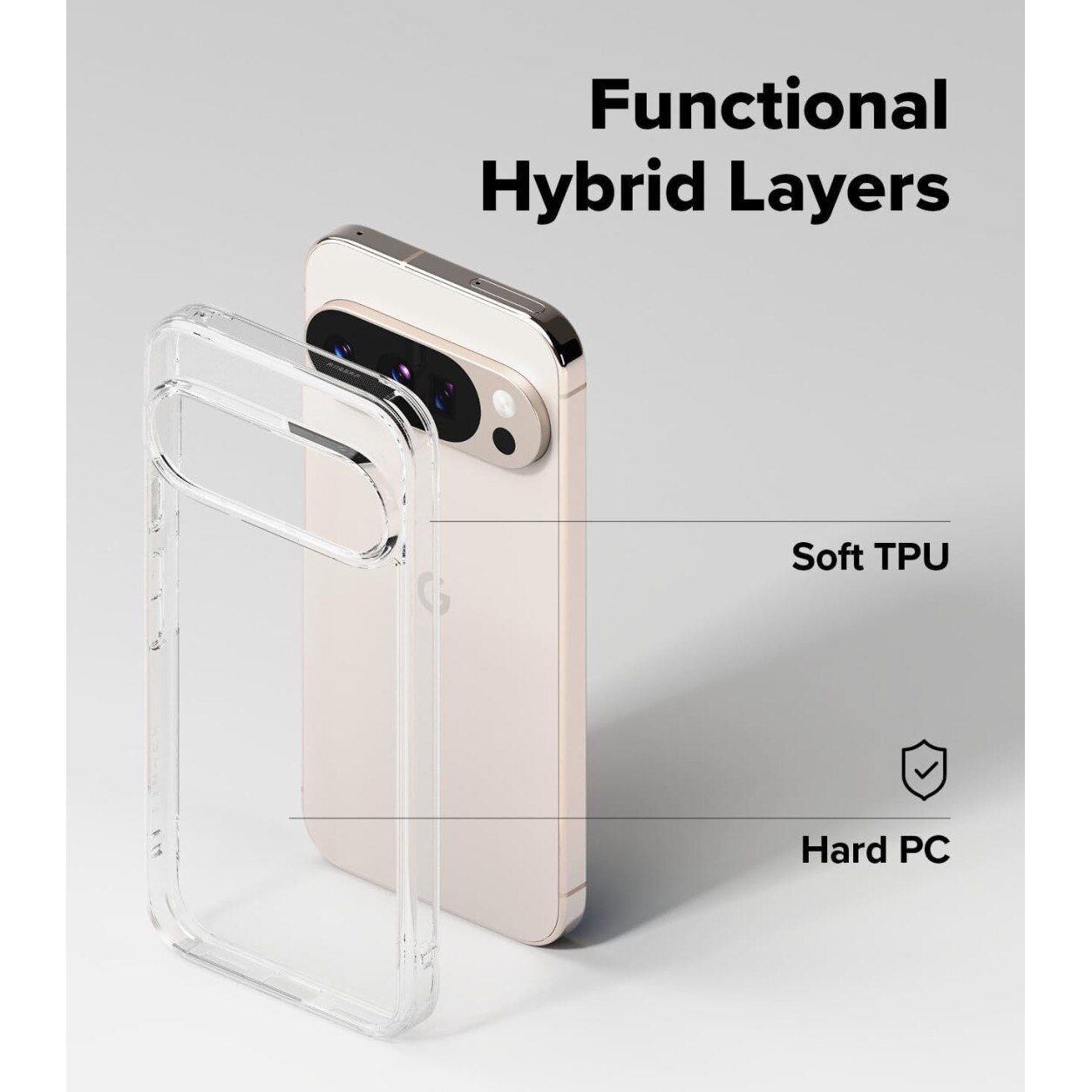 BestCase® Husa Clear Silicon TPU + Folie de sticla inclusa Compatibila cu Google Pixel 10 Pro XL, Transparenta